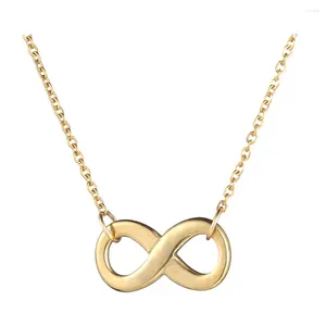 Pendant Necklaces MisenBaBa Simple Stainless Steel Vertical Infinity For Woman Minimalist Symbol Jewelry Gifts