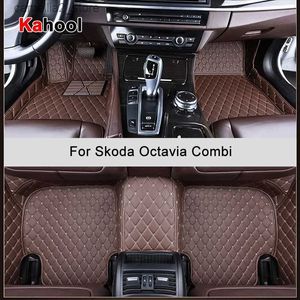 Golvmattor mattor Kahool Anpassade bilgolvmattor för Skoda Octavia Combi III IV Auto Accessories Foot Carpet Q231012