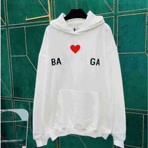 Balencigaas Balencigaas Spring Balanciagalies Paris BB e designer Cotton Luxury Classico felpa con cappuccio con cappuccio con cappuccio per il cuore Amore