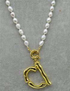Kedjor Habitoo Freshwater Pearl Chain 26 English Letter Pendant Necklace 17 