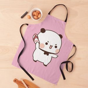 Aprons Cute Bubu is Throwing Flip-flops At Dudu Since He Teases Bubu Apron Kitchen Kawaii Accessories Kitchen Supplies Womens Dresses 231013