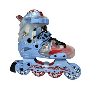 Inline-Rollschuhe Professionelle Kinder Jungen und Mädchen Sport Flash Inline-Skateboard 4 Rollenschuhe 231012