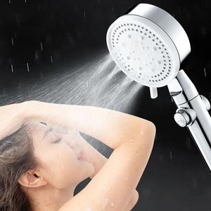 Bathroom Shower Heads Bathroom Shower Heads 4 modes High Pressure Shower Nozzle Booster Yuba Showers Head Water Jetting 231013