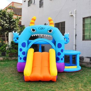 Uppblåsbar Moonwalk Slide till salu Monster Castle Bounce House Children Playhouse Ball Pit For Kids Outdoor Play i Garden Backyard Indoor Party Toys Halloween