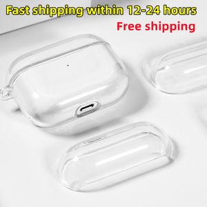 USA Stock för AirPods Pro 2 Generation Earphone Accessories AirPods Pro 2 Silicone Protective Cases AirPods 3rd Transparent Shell Air Pod Pro 2 Protective Cover