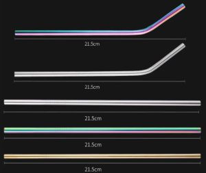 卸売304ステンレス鋼のストローベントとストレート再利用可能なカラフルなストロー飲酒ストローメタルストロークリーナーブラシバー飲料ツールDHLL