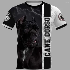 T-shirt da uomo PLstar Cosmos Cane Corso T-shirt stampata 3D Harajuku Streetwear Hip Hop Uomo per donna Manica corta Style-1