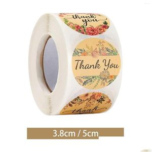 Gift Wrap Kraft Paper Thank You Stickers Labels Dessert Packaging Greeting Cards Decorating Business Sticker For Boutiques Dh1Uj