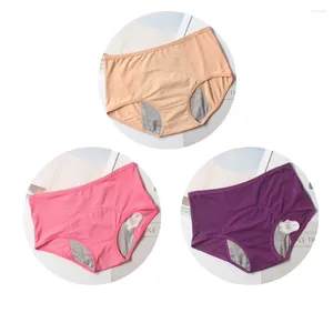 Completo da yoga 3 pezzi Accogliente mutandine mestruali a prova di perdite Pantaloni fisiologici Intimo donna Slip impermeabili in cotone taglie forti Lingerie