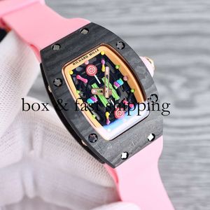 Ceramic Milles Womens RM007 Movement Lips Swiss Personalized RM07-01 Automatisk Richa Mechanical Flame Watches Designer AAAA Watch162