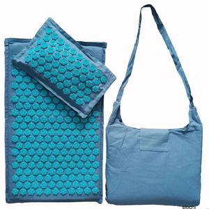 Yogamatten 7444 cm Naturleinen Kokospalme Massagematte Sportkissen mit Tasche Lotus Spike Akupressurkissen Accupresure 231012