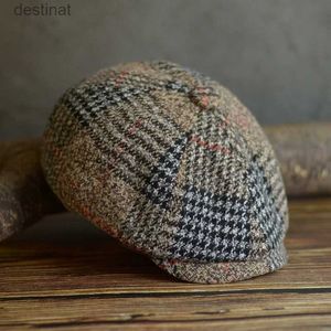 Boinas de boina de outono de inverno masculino hapsa de lã mistura masculino homem e mulher Inglaterra gatsby retro chapéu de chapéu plana capl231106