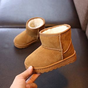 Boots mode barn casual skor flickor pojkar bomull snö varma barn pojke vinter sneakers 231013
