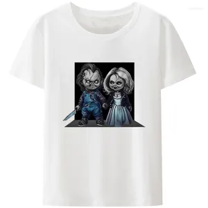T-shirt da uomo Film horror Chucky Camicia stampata Uomo Donna Manica corta Moda Casual Hip Hop Streetwear Cool Tops Divertenti Camisetas