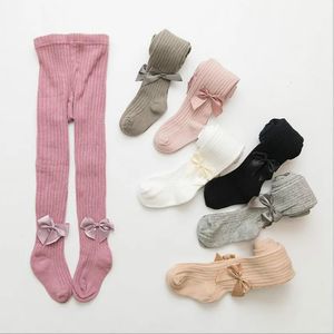 Çocuk Çorap Kız Kış Bowknot Taytlar Pamuk Bebek Pantyhose Bahar Sonbahar Tavşan Bebek Çorapları Külotlu çorap çocuk pantolon Bacak Isıtıcıları 231013