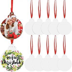 Christmas Decorations 20pcs Christmas tree decorations light bulb pendant wooden DIY pattern Christmas small tag sublimation MDF product orname 231012