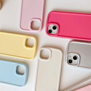 İPhone 14 için Şeker Renk Yumuşak TPU Kılıfı 14 13 12 11 15 PRO Max XS XR 7 8 Plus SE iPhone15 için 15promax kapak geri kasa fabrika fiyatı