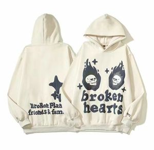 Planeta Broken Hoodie Graphic Tee Deigner Homens e mulheres impressos Y2K Capuz 3D Graffiti Letter Sweater Hip Hop Haruku Sweathirt Pullover de manga longa