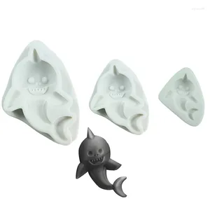 Stampi da forno Halloween Sea Dolphin Denti esposti Stampo in silicone per cioccolato e zucchero Gesso Fai da te Colla a goccia Sapone