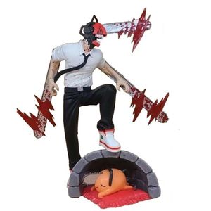 Mascot Costumes 20cm Saible Man Anime Rysunek Denji Pochita Figures Pvc Desktop Ozdoby prezentowe Zbiór dla dorosłych Zabawki Dollowe zabawki