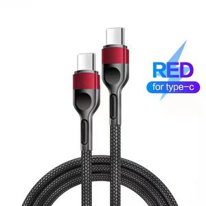 USB-C till typ C snabb snabb laddningskabeltyglegering 1m 2m 3m Pd C till C-kabelkabel för Samsung Galaxy S23 Xiaomi LG Nokia Android Charger Cord