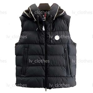 Designer Winter Vest Brand Men's Hooded Jacket Tank Top Couple Women's Fashion White Warm And Cold Resistant Black Down Coat