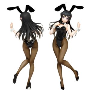 Mascot Costumes 23cm Anime Figure Sakurima Mai School Uniform Rabbit Ears Standding Model Dolls Toy Gift Collect Boxed Ornaments Pvc Material