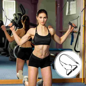 Resistance Bands Fitness Handle Pulley Cable Attachments Home System Cables Stretching Biceps Rope Sports Ropes Tricep Pulldown
