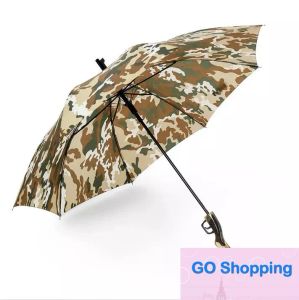 Top camuflagem guarda-chuva sobrevivência 98k alça longa guarda-chuvas semiautomático dobrável protetor solar pesca caminhadas guarda-chuva arma lidar com guarda-chuvas