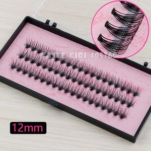 False Eyelashes 4 packs/lot Pro 57 Knots 20 Hairs Black Individual False Eyelashes Eye Lash Makeup Extension Kit 8mm 10mm 12mm 14mm L1620# 231012