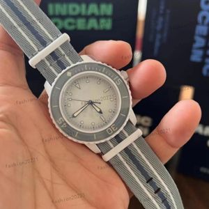 Moda luxuosa relógio de marca de luxo relógios mecânicos automáticos biocerâmicos função completa pacífico antártico indiano cinco oceanos relógios de grife para homem