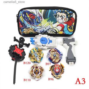 Волчок Новые игрушки Beyblade Burst Сплав Battle Top Metal Fusion Set Коробка для хранения гироскопа Распродажа Топы с лезвиями Пусковые установки Achilles Beyblade Takara Q231013