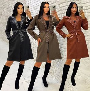 NEW Women's Wool Blends Coats casual fashion Luxury brandlv Designer woolen overcoat trench coats Y71377A