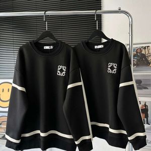 Erkekler Sweatshirt Loe Tasarımcı Sweater Erkekler Tshirt Uzun Kollu Sıradan Gömlek Erkekler ve Erkekler Gevşek Hoodie İşlemeli Külot Ceket