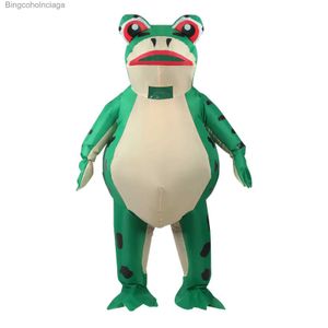 Theme Costume Iatable Frog Come Funny Full Body Blow Up Cosplay Come Suit for Adult Halloween Party Come for Adult Kid Role PlayL231013