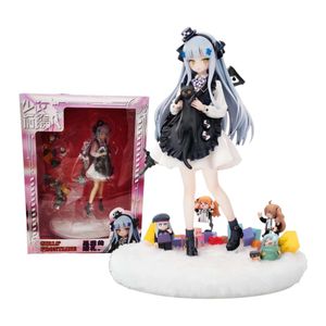 Trajes de mascote 21cm meninas frontline anime figura hk416 gato preto presente figuras de ação pvc coleção modelo boneca ornamentos clássicos brinquedos