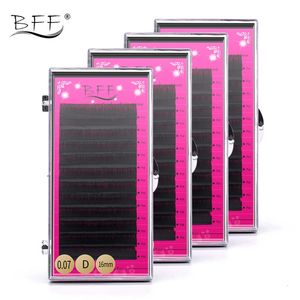 False Eyelashes BFF Brand 4Boxes Eyelashes extension 0.25B/C/D 10/12/14/16mm bright black artificial Fake False Eye Lash Individual Eyelashes 231012