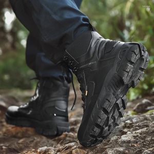 Botlar Deri Trekking Yürüyüş Ayakkabıları Anti Açık Dış Mekan Nefes Alabilir Sıçrama Kanıt Spor ayakkabılar Seyahat Avları Erkek Kadın Dağcılık