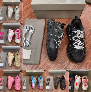 Tasarımcı Track 3 Spor Sakinleri Erkek Kadın Platform Ayakkabı Üçlü S Vintage Deri Eğitmeni Naylon Baskılı Lüks Ayakkabı