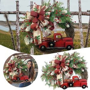 Decorações de Natal Caminhão Vermelho Garland Christmas Garland Ornamento Fashion A adereços decorativos de férias simples para sala de estar em casa 231013