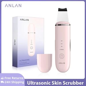 Face Care Devices ANLAN Ultrasonic Skin Scrubber Limpieza Pore Spatula EMS Lifting Blackhead Removal Ultrasonic Face Peeling Ultrassonico 231012