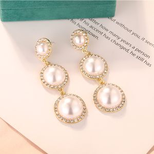 Designer Jewelry Fashion Gold Pearl Earrings Top-quality MoonRiverJewel Christmas Birthday New Year