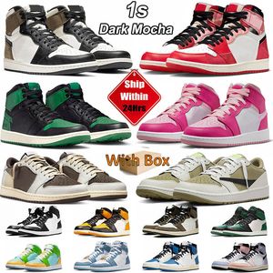 Court Purple 1s With Box Jumpman Buesball Buty Mens Og Stealth Williamson Skyline Black Phantom Golf Olive Spider-Verse Shadow Women Treakers Treakers Rozmiar 47