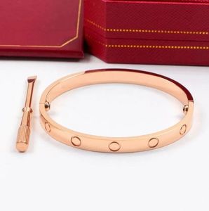 Designer Screw Bracelet Jewelrys Brand Bangle Gold Plated Titanium Steel Diamond For Women Men Sier Classic Bracelets Party Lovew Gift Bangles TT