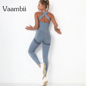 Yoga outfit sömlös uppsättning sportig jumpsuit kvinna sport kostym för fitness träning kläder kvinnor kvinnor kläder med 231012
