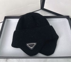 Moda proteção de ouvido tricô Ushanka masculino e feminino boné de lã estilo ocioso