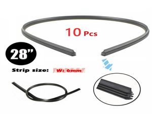 10pc 28 6mm Silicone Universal Frameless Windshield Wiper Blade Refill Trucks Högkvalitativ lämplig för Cars3185476