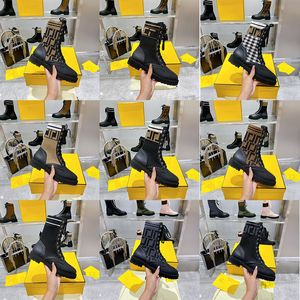 Med Box Designer Boots Women Platform Boot Silhouette Ankel Martin Booties Real Leather Best Quality Classic Lace Up Brand Casual utanför 10A Storlek 35-41