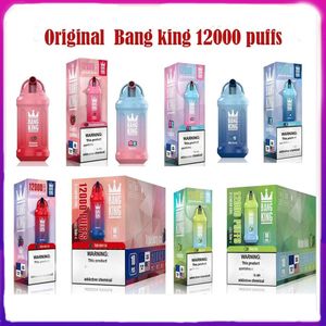 Электронная сигарета Bang king vape 12000 затяжек одноразовая затяжка для вейпа 12K Хитов 0% 2% 3% 5% Puffbar с сетчатой катушкой 23 мл, 650 мАч Аккумулятор Предварительно заполненные тележки перезаряжаемые вейперы Bangvape