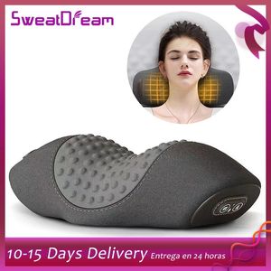Pillow Electric Plugged In Neck Massager Pillow 3 modes Heating vibration massage Neck Stretcher Cervical Neck Traction Relax Massager 231013